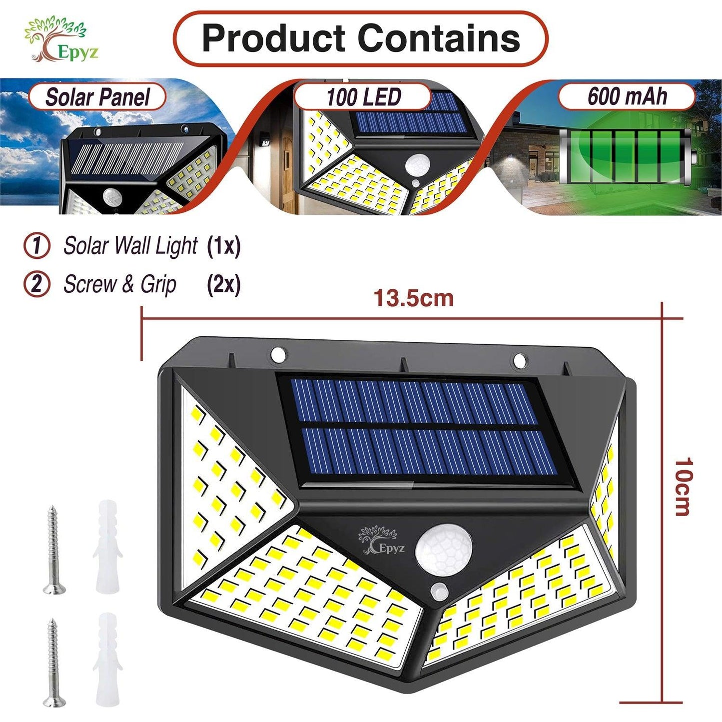 Motion Sensor Light | 100 LED Solar Motion Sensor Light