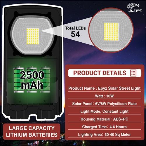 10 Watt Solar Street Light (Buy 1 Get 1 Free)