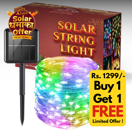 Solar Decorative Led Lights For Home 100 Led Multicolor - Epyz( Buy 1 Get 1 Free ! )