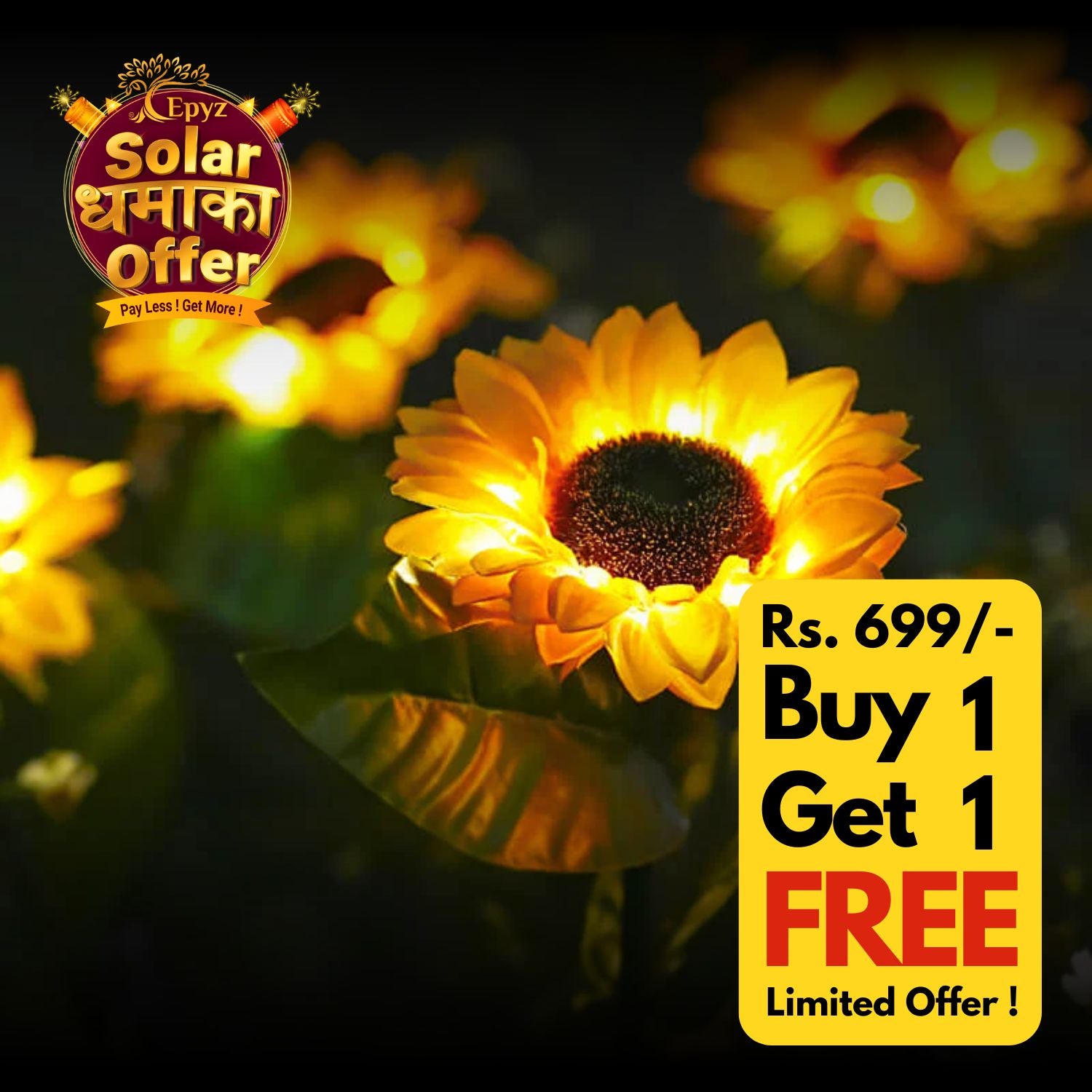 Sunflowers Solar Lights (Buy Get Free)