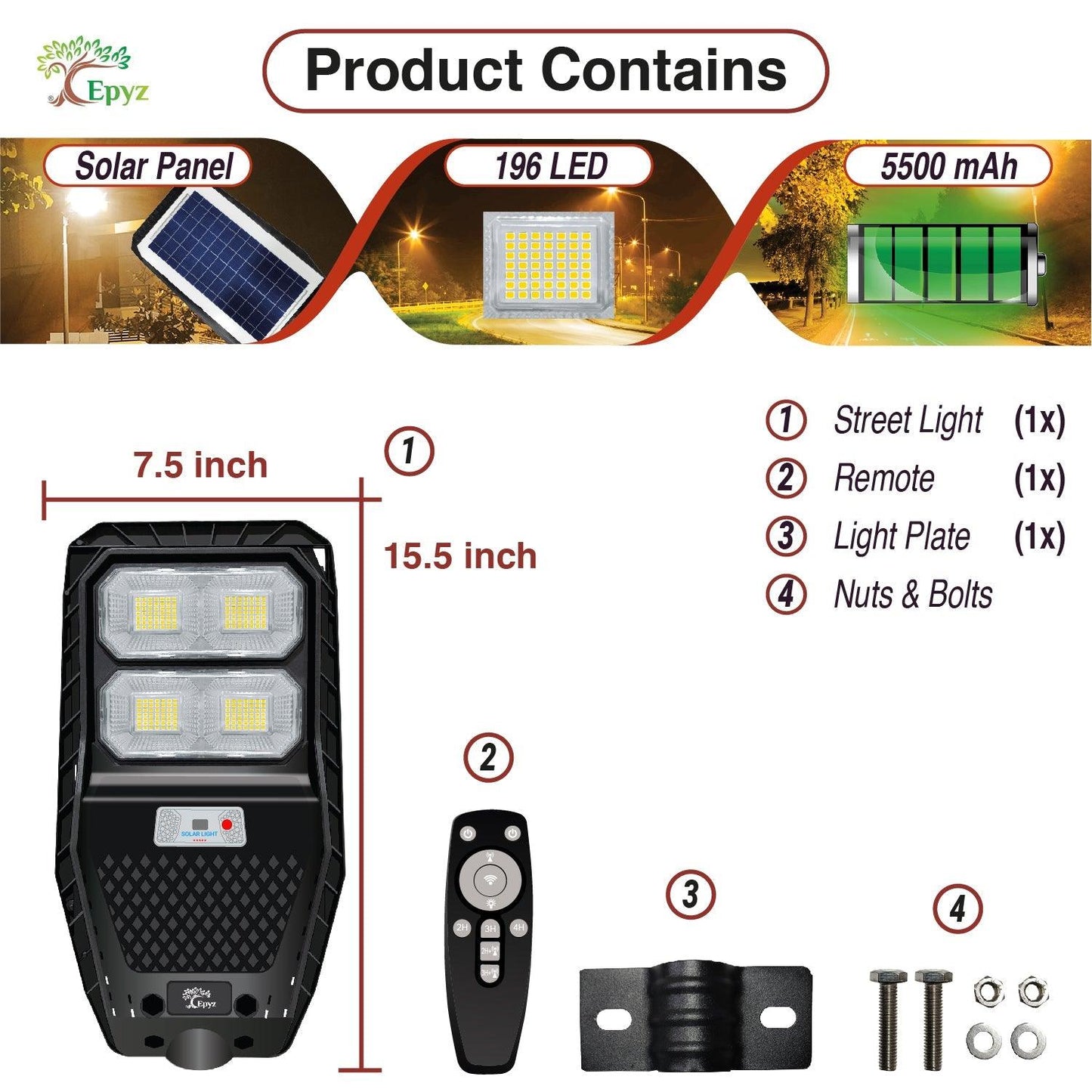 50 Watt Hexagon Street Light - Epyz