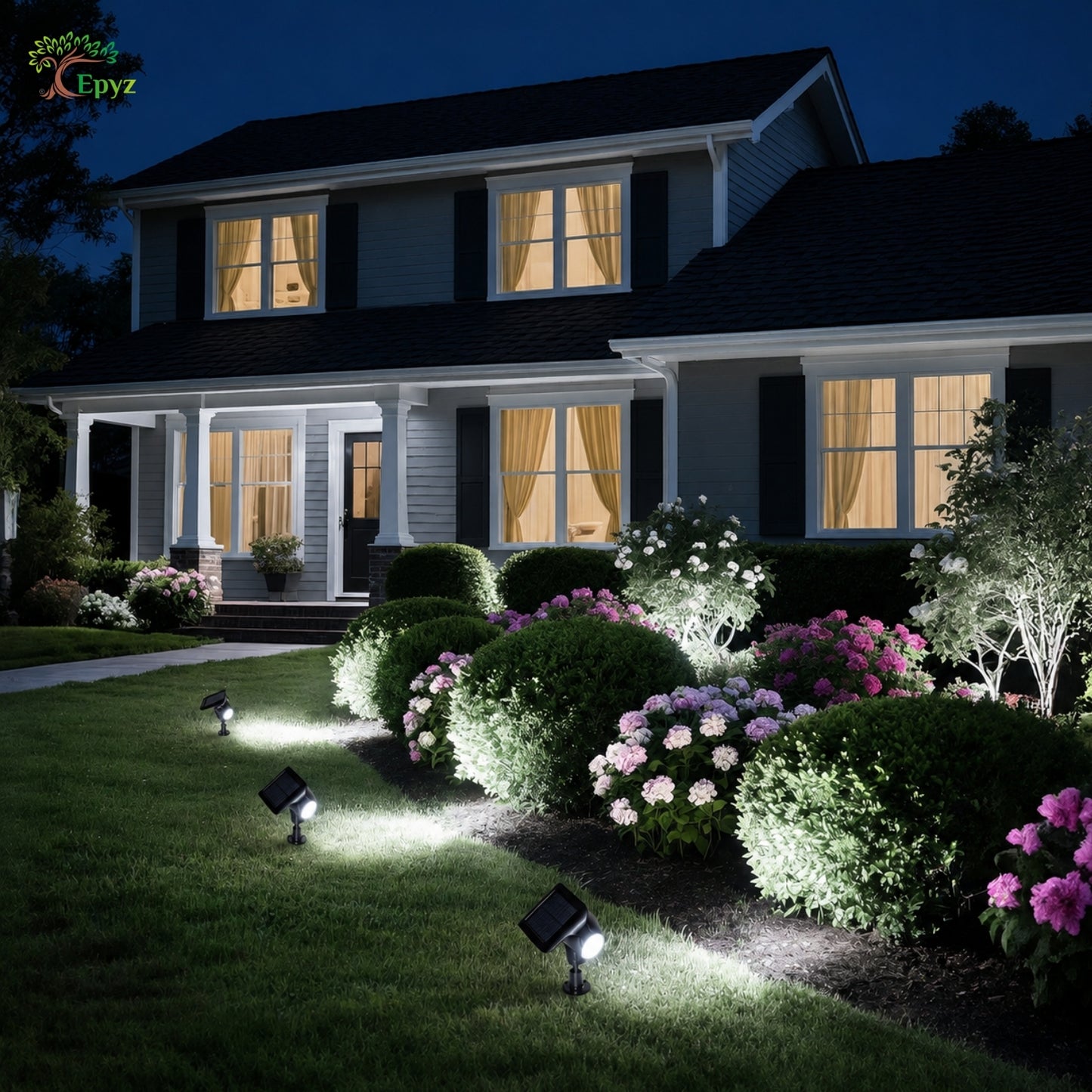 SOLAR SPOT LIGHT FOR PATHWAY & GARDEN (WARM & WHITE COLOUR)