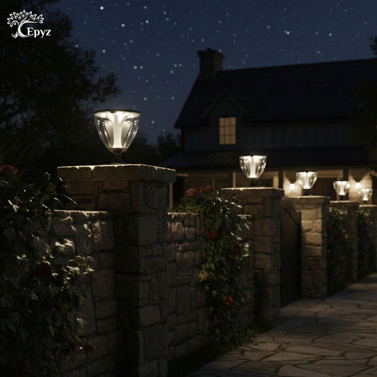 Solar Pillar Lights | Outdoor Modern Pillar Lights 72Led