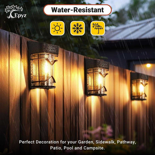 Solar Wall Light – Warm Yellow Glow (Pack of 1)
