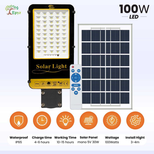 100 WATT SEMI-INTEGRATED SOLAR STREET LIGHT ALUMINIUM BODY