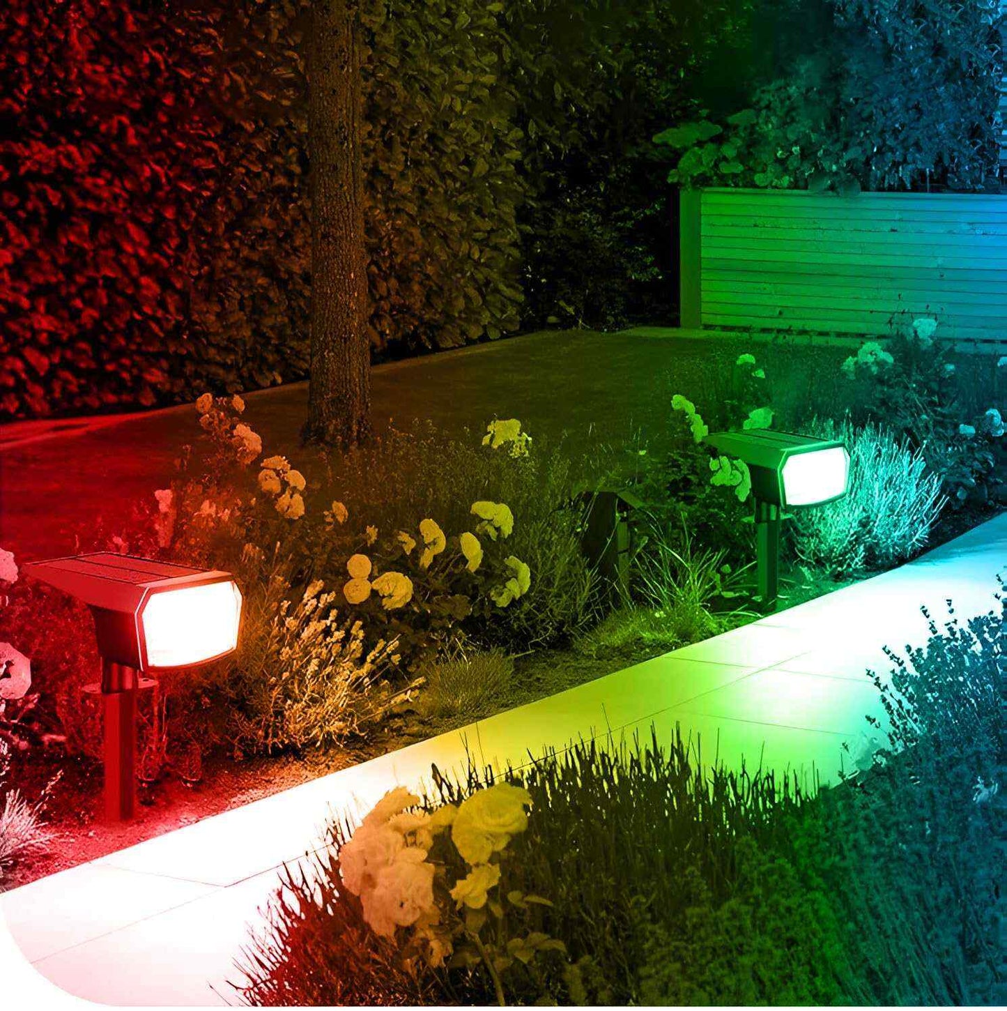 Solar Spot Light for Garden – Waterproof 29 LED Color Changing Light (Buy 1 Get 1 Free)