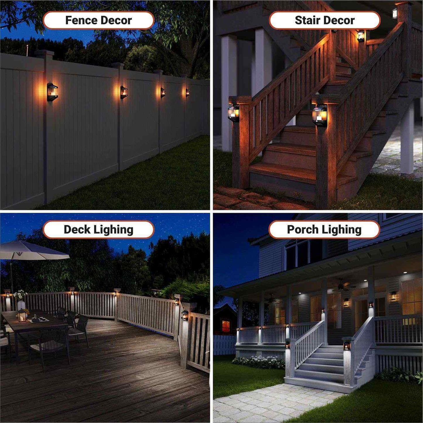 Solar Flame Wall Light with Motion Sensor (Buy 1 Get 1 Free)