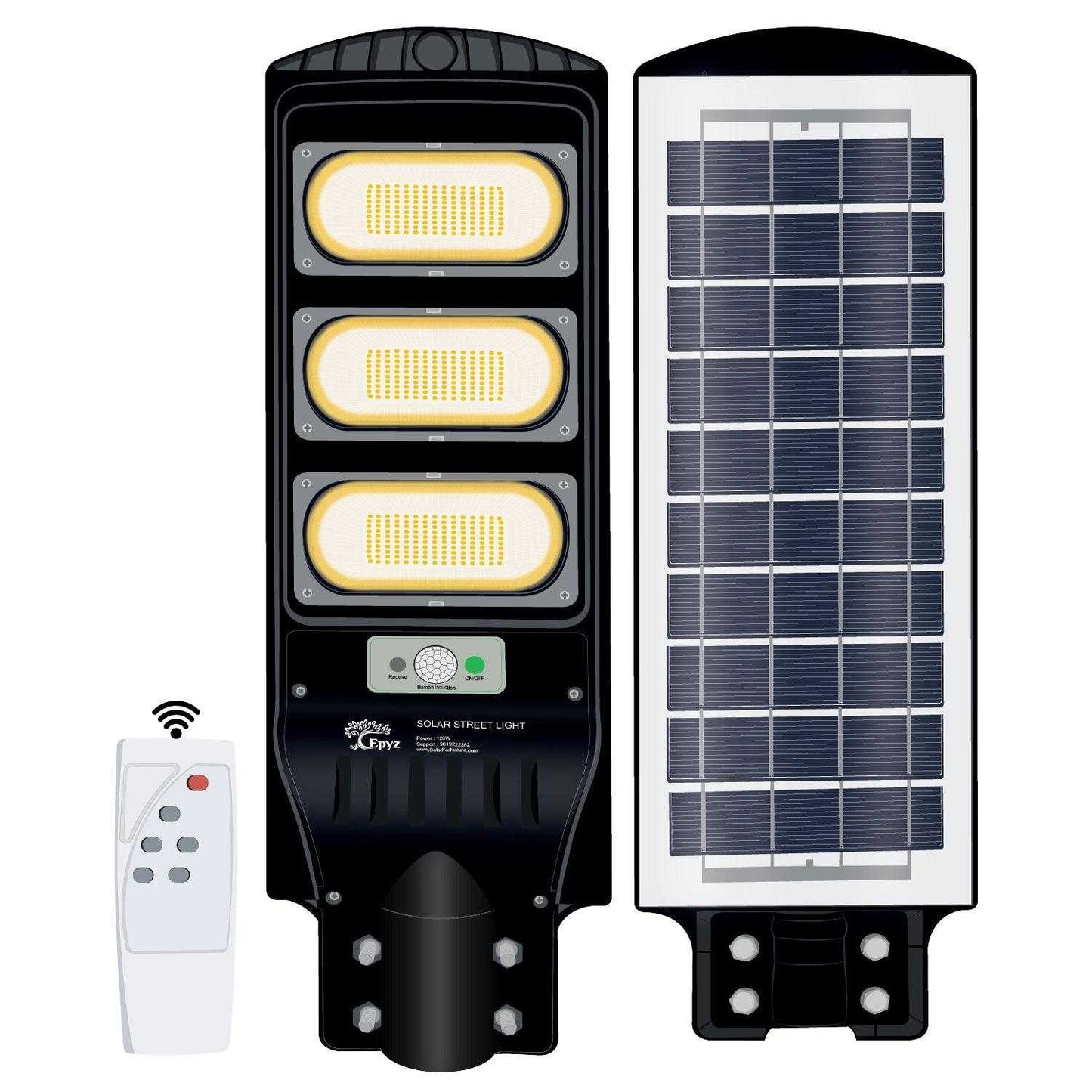 90 Watt Solar Street Lights (Warm Light)