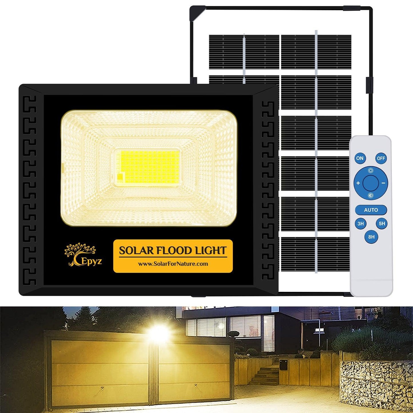 Solar 30Watt Warm Flood Light