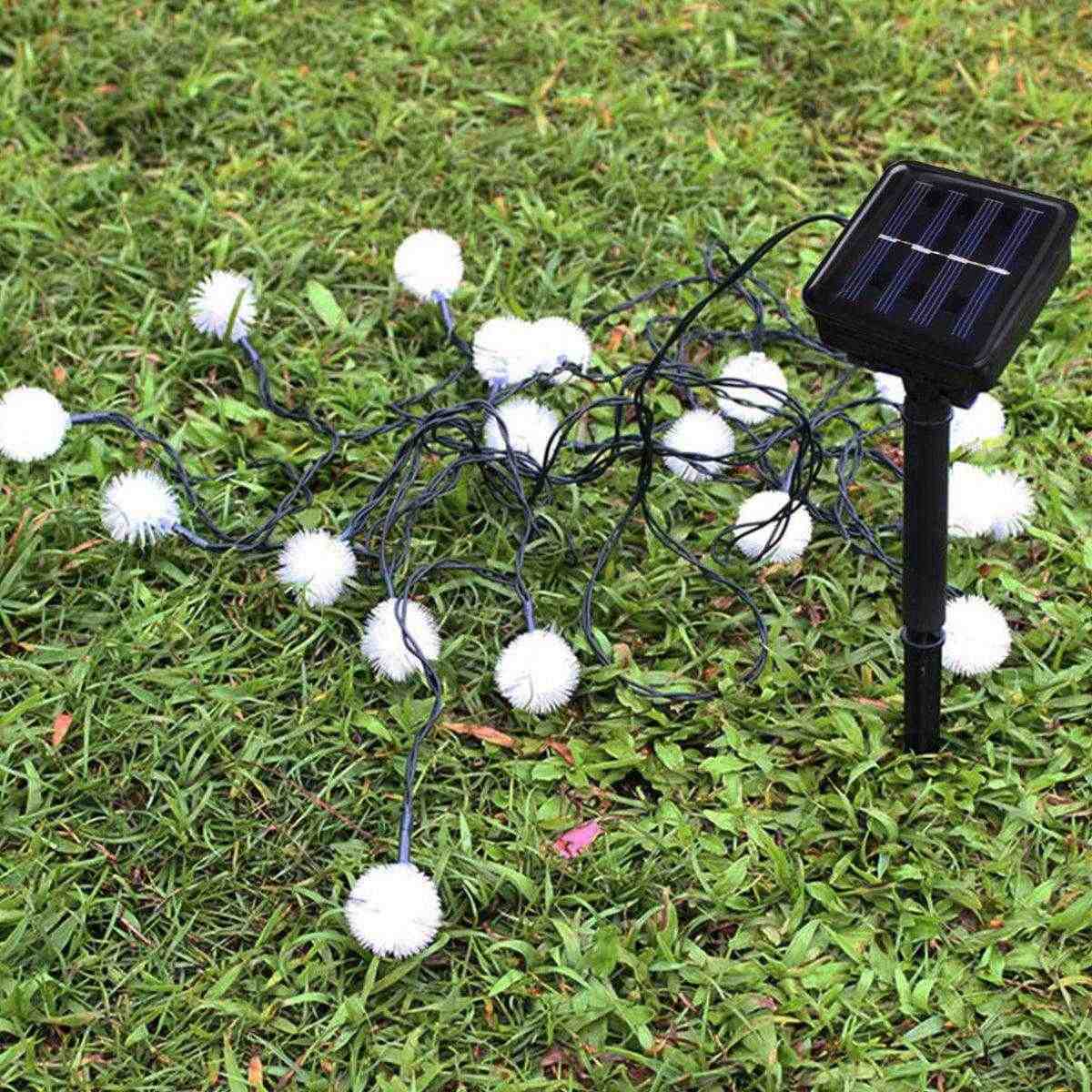 30 LED Solar Snow Ball String Light (Multicolour Light)( Buy 1 Get 1 Free ! )