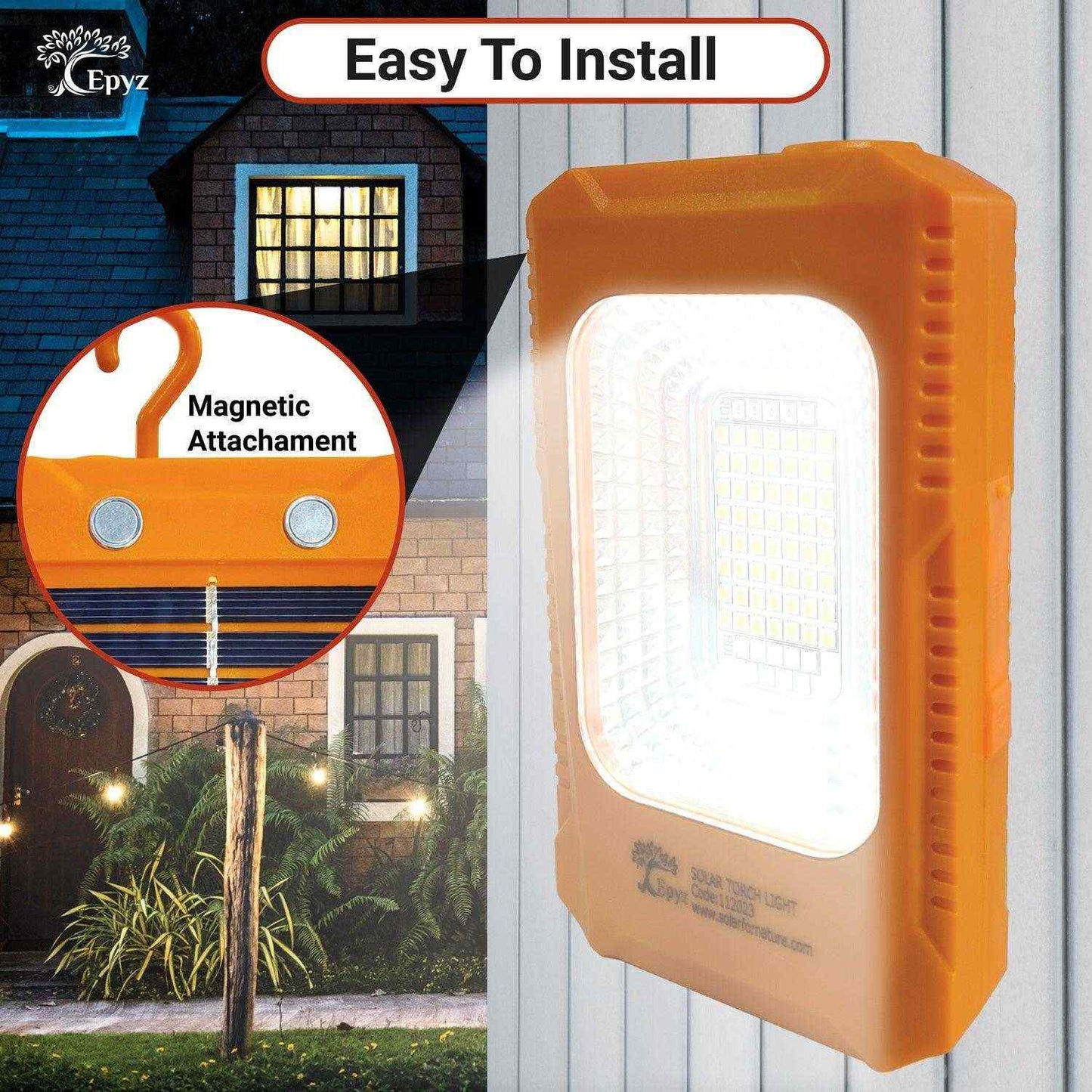 Solar Emergency Light Rechargeable LED Torch