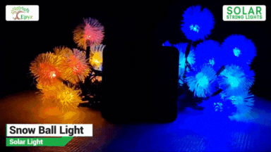 Solar Snow Ball String Light