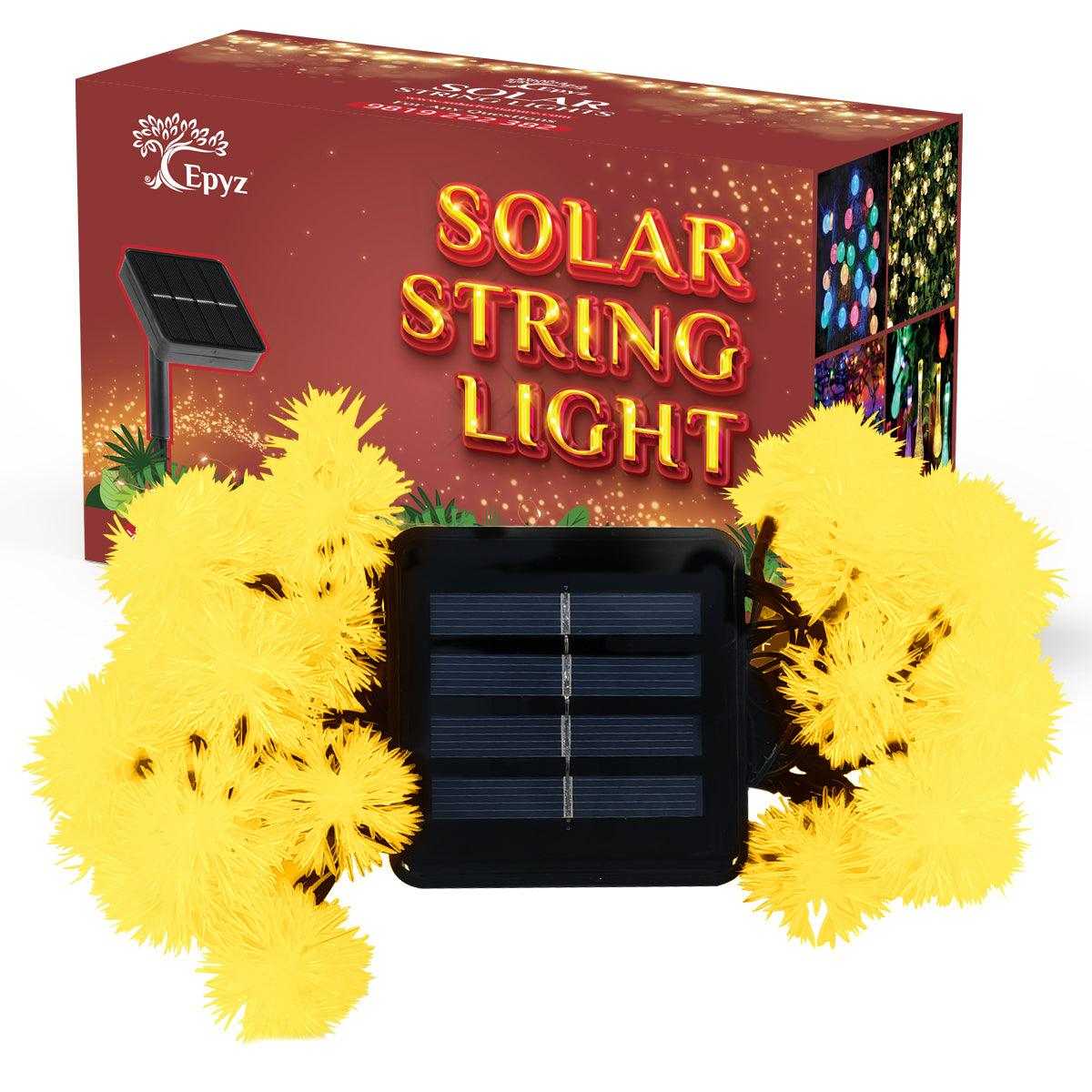 30 LED Solar Snow Ball String Light (Warm Light)( Buy 1 Get 1 Free ! )