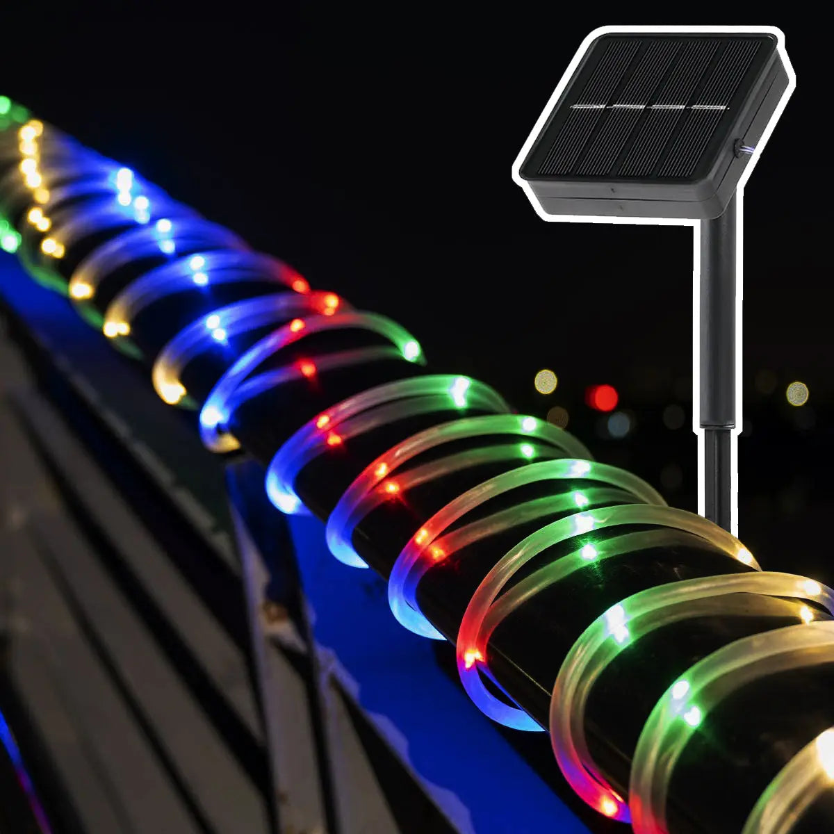 Solar Led Rope Lights Multicolour (50 Led) Epyz Solar For Nature