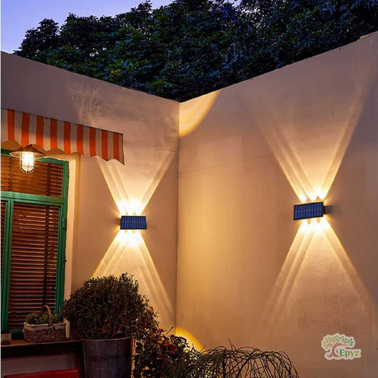 Solar Wall Lights Warm Yellow Light