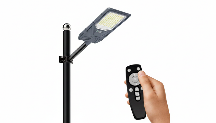 GREY STREET LIGHT WITH POLE
