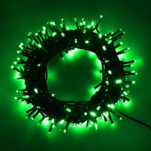 100 LED Solar Green String Light