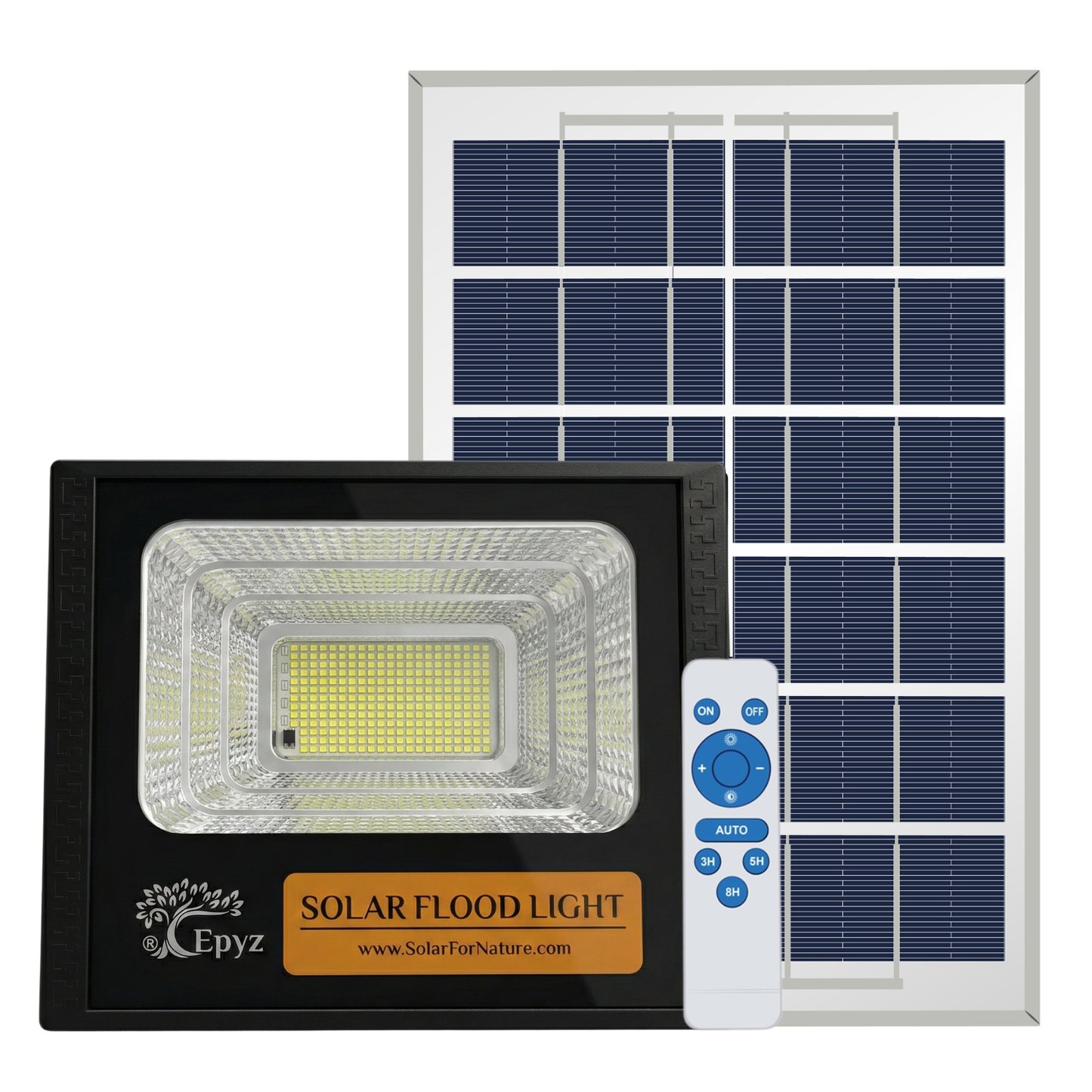 100 Watt Solar Flood Light for Outdoor (White Light)