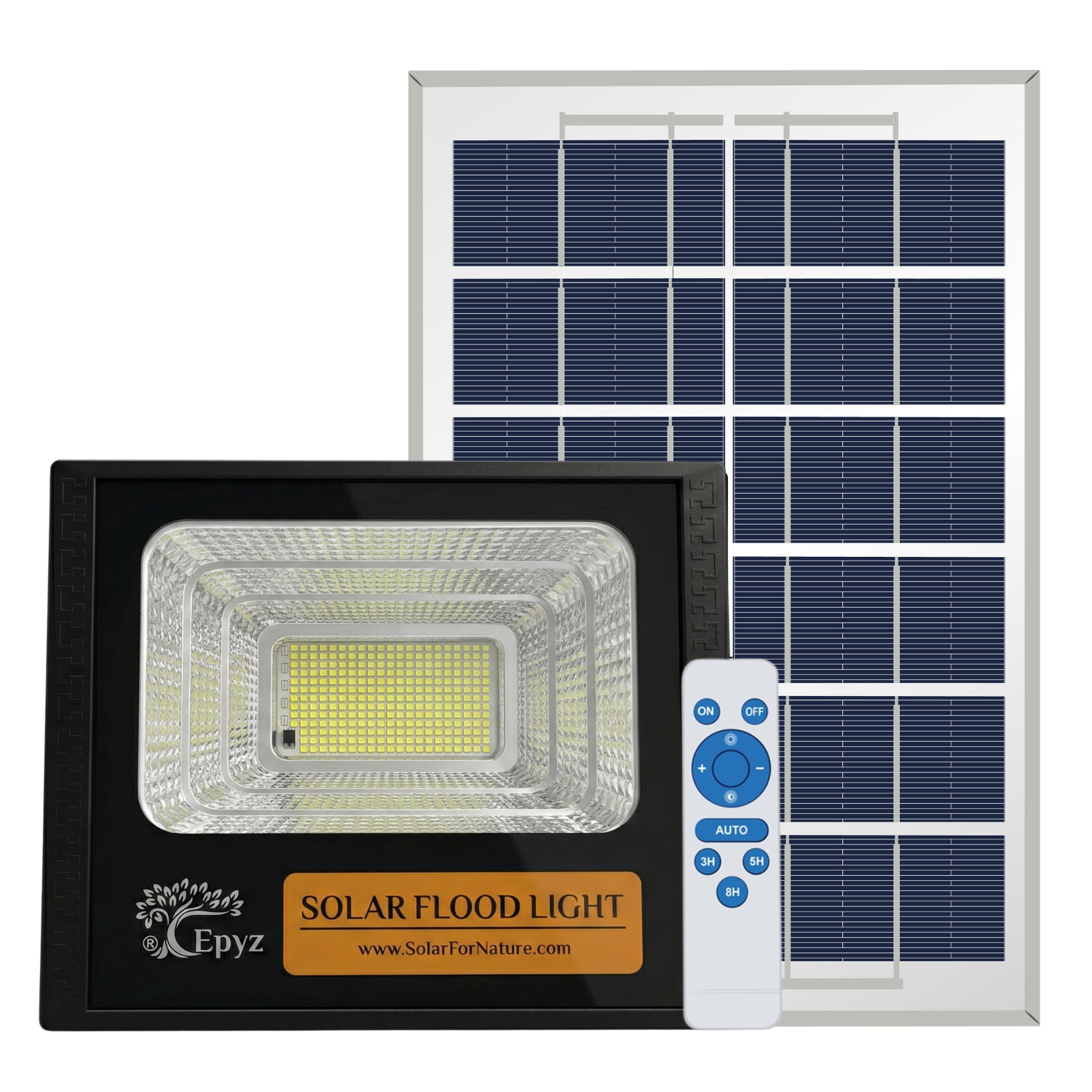 100 Watt Solar Flood Light for Outdoor (White Light)