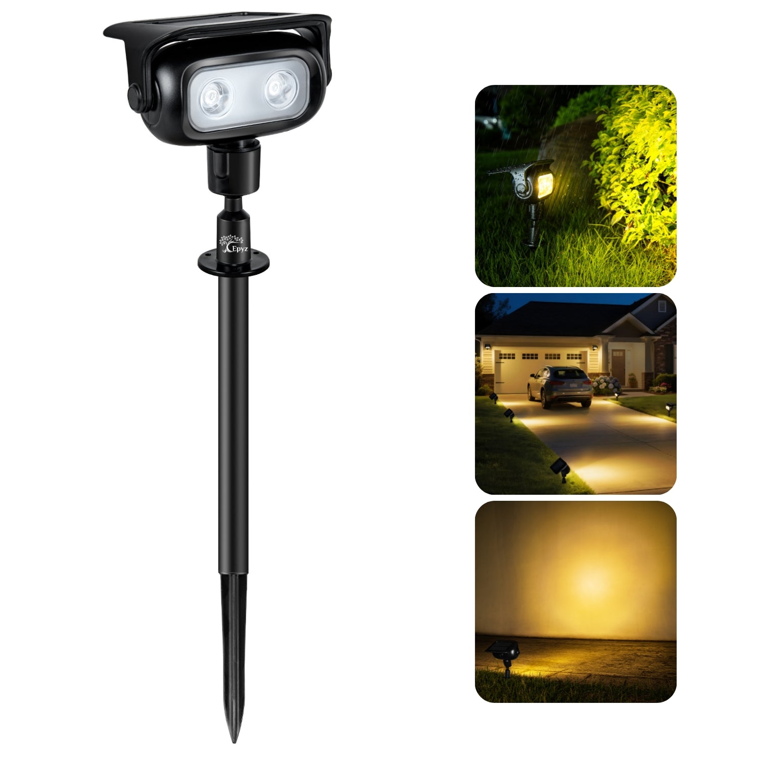 SOLAR SPOT LIGHT FOR PATHWAY & GARDEN (WARM & WHITE COLOUR)