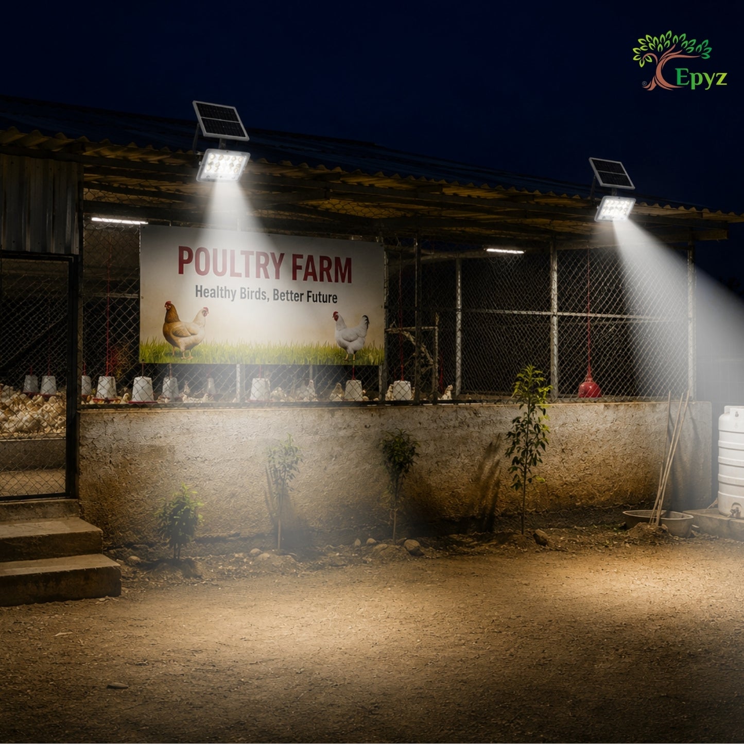 100W SOLAR FLOOD LIGHT WITH OPTICAL LENS LED