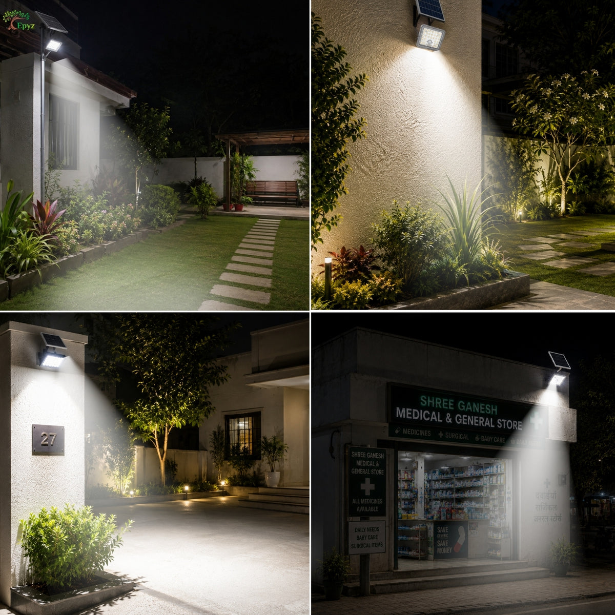 100 WATT SOLAR FLOOD LIGHT WITH MOTION SENSOR (33 LED)