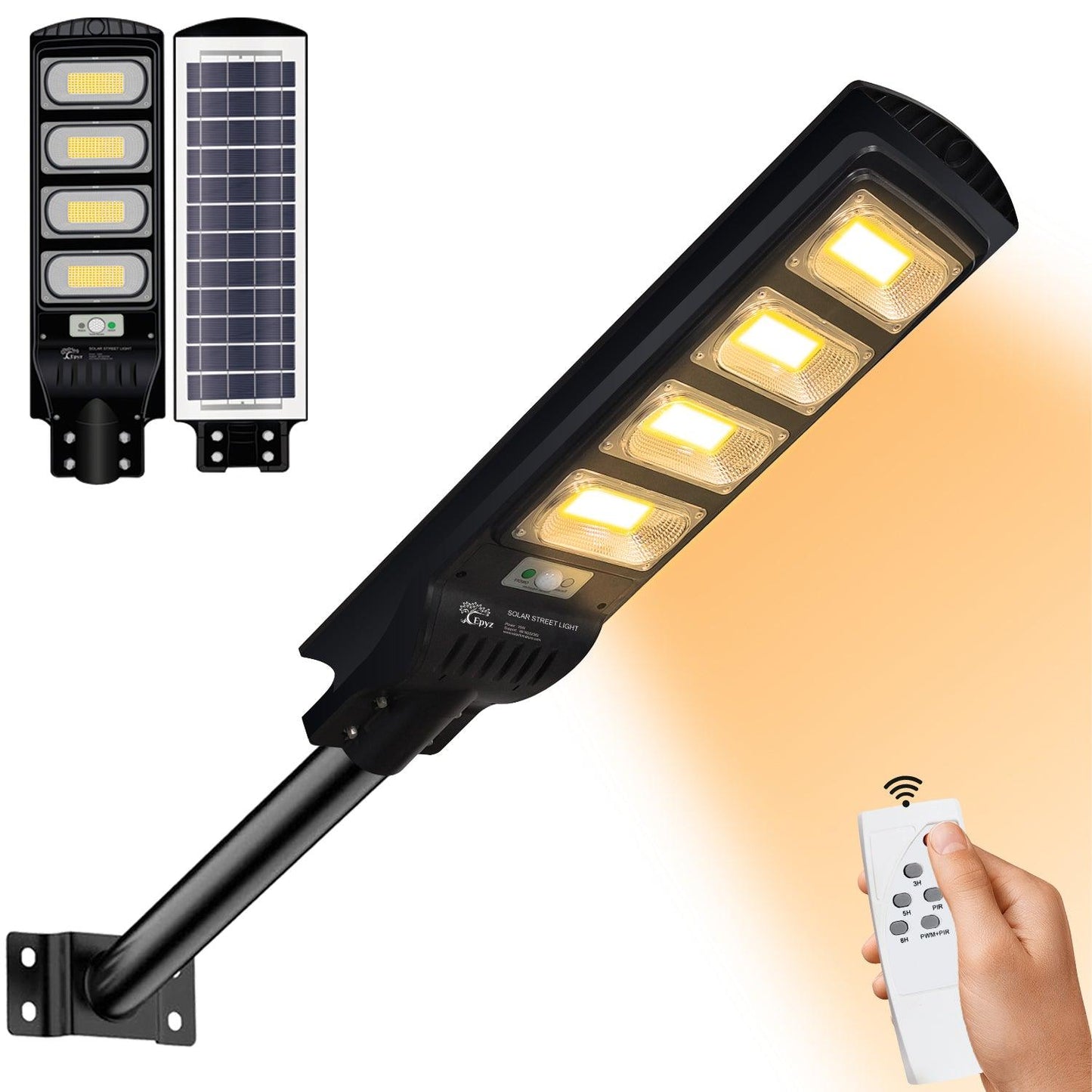 120 Watt Solar Street Lights for Outdoor With Motion Sensor - Epyz