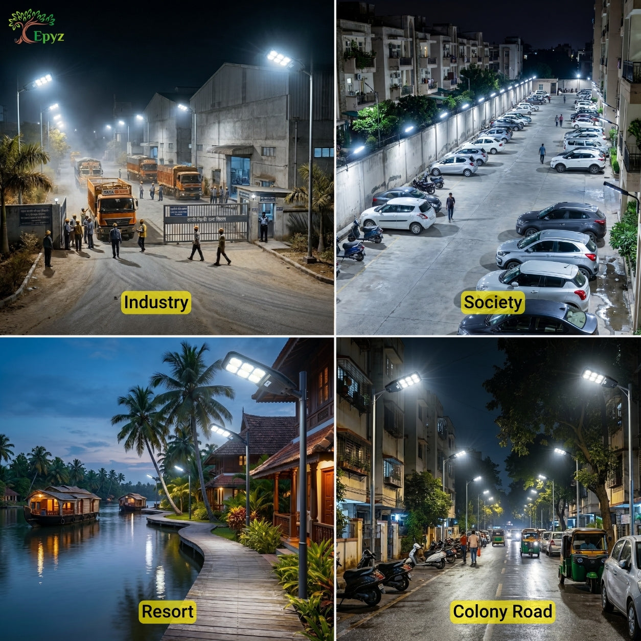 100 Watt Solar Street Light Without Pole (White Light)