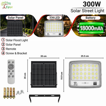 300W SOLAR FLOOD LIGHT WITH OPTICAL LENS LED