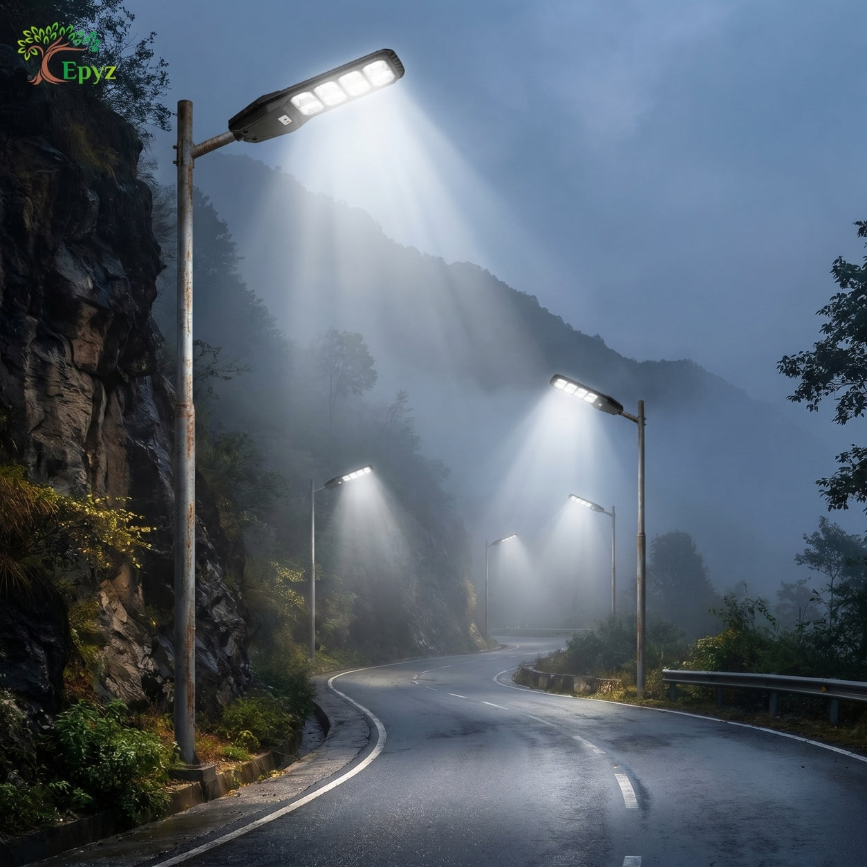 150 Watt Solar Street Light for Garden (White Light)