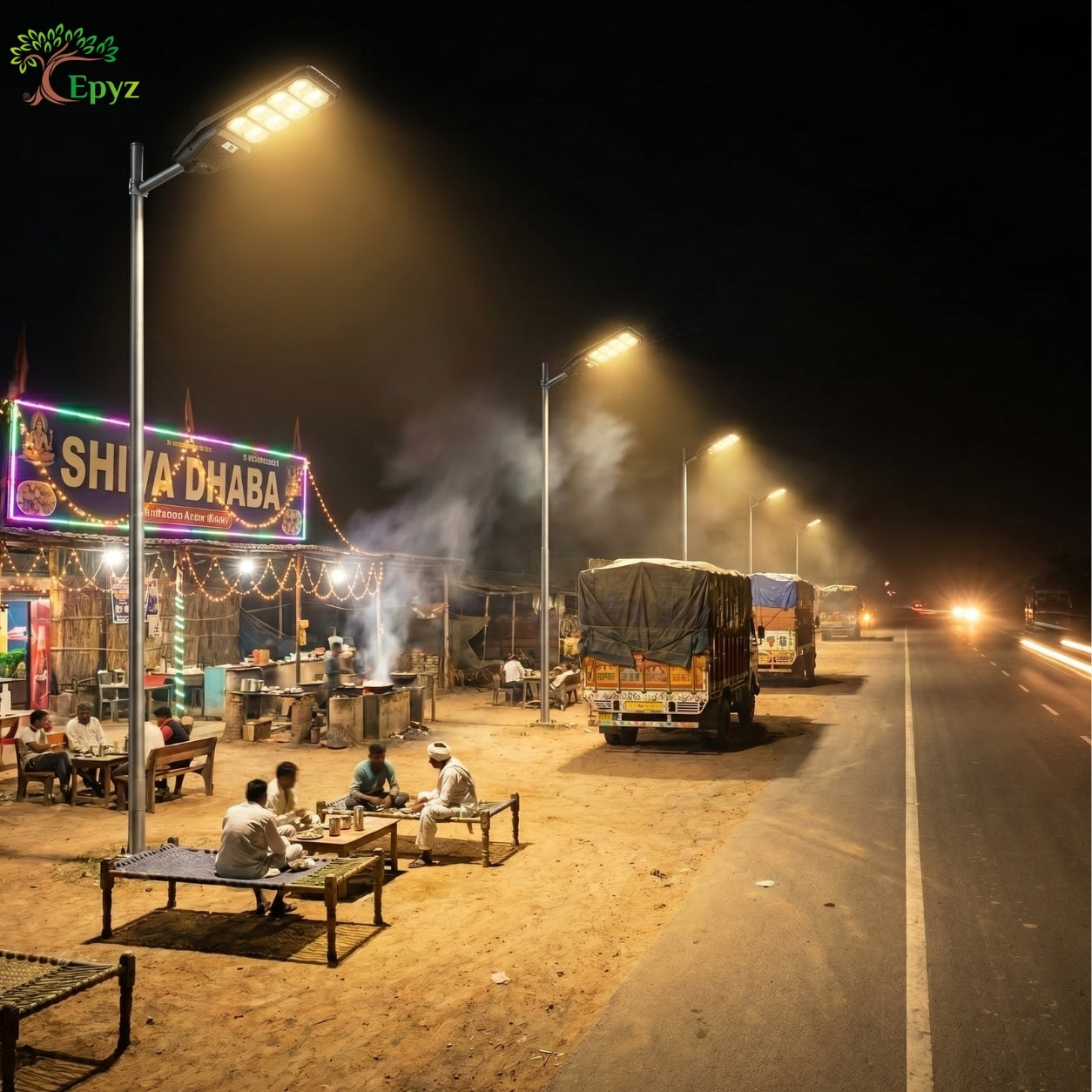 150 Watt Solar Street Light (Warm Light)