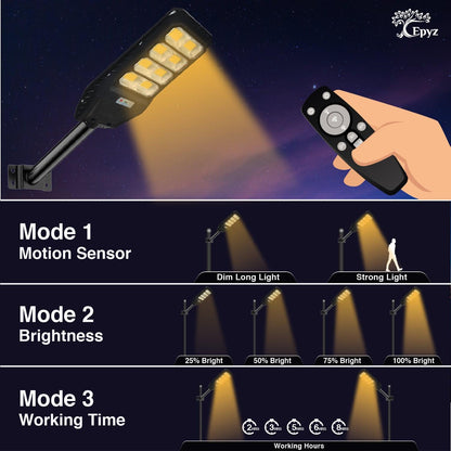 150 Watt Solar Street Light Hexagon - Epyz