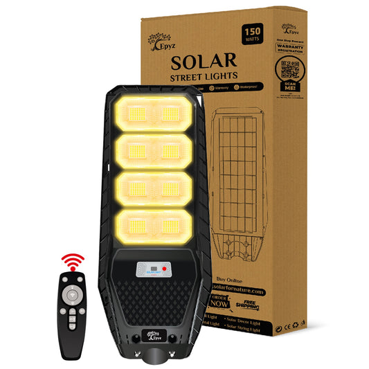150 Watt Solar Street Light (Warm Light)