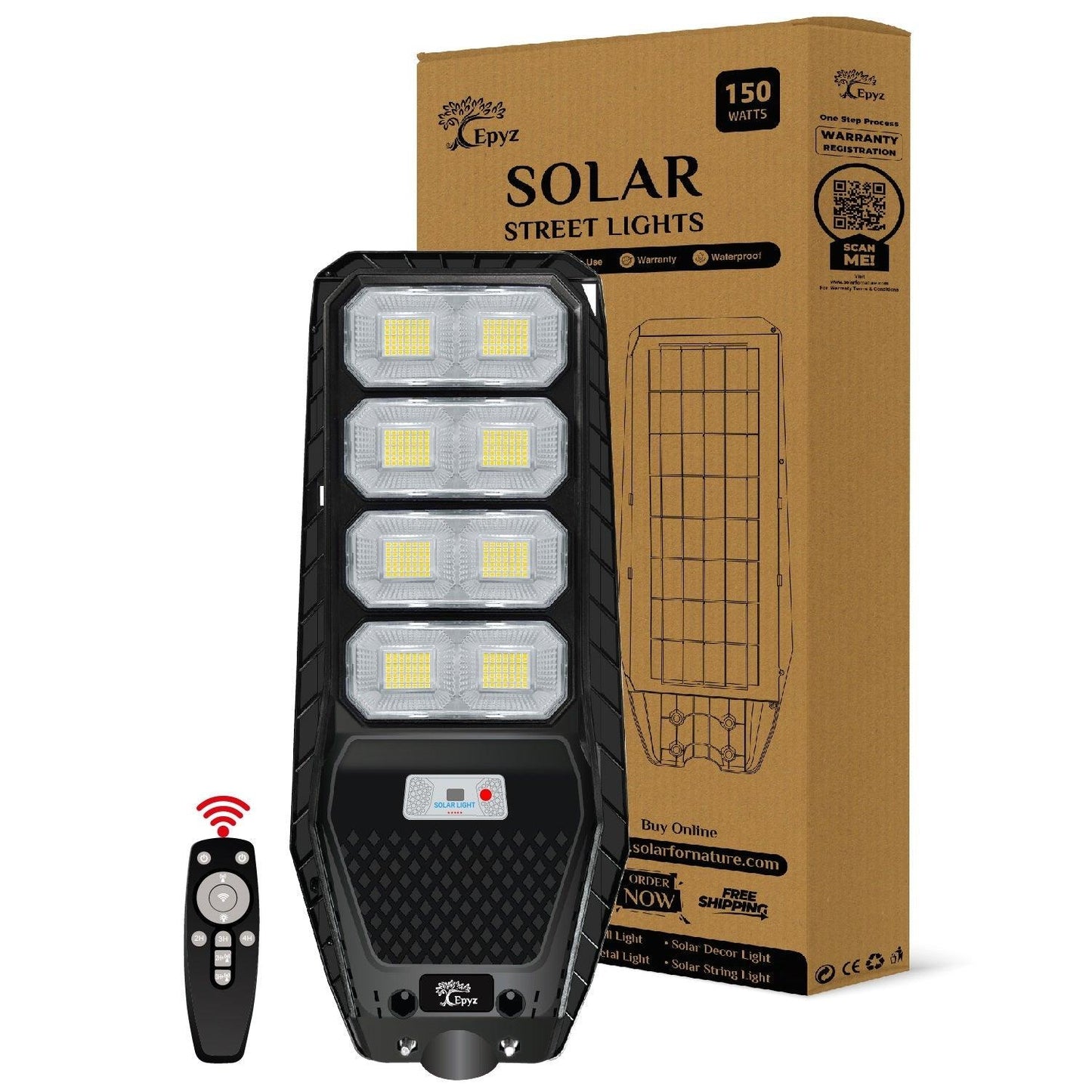 Buy Online 150 Watt Solar Street Light for Garden- Epyz