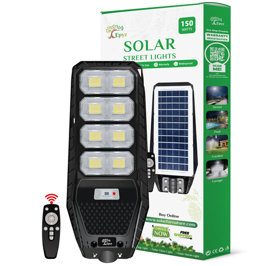 150 Watt Solar Street Light for Garden (White Light)