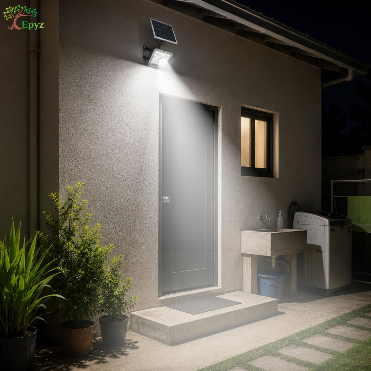 200 WATT SOLAR FLOOD LIGHT WITH MOTION SENSOR (63 LED)