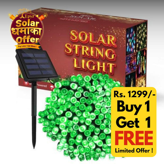 100 LED Solar Green String Light( Buy 1 Get 1 Free ! )