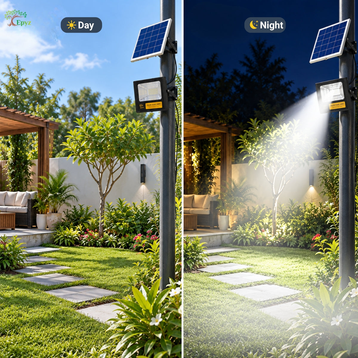 50 Watt Solar Flood Light (White Light)
