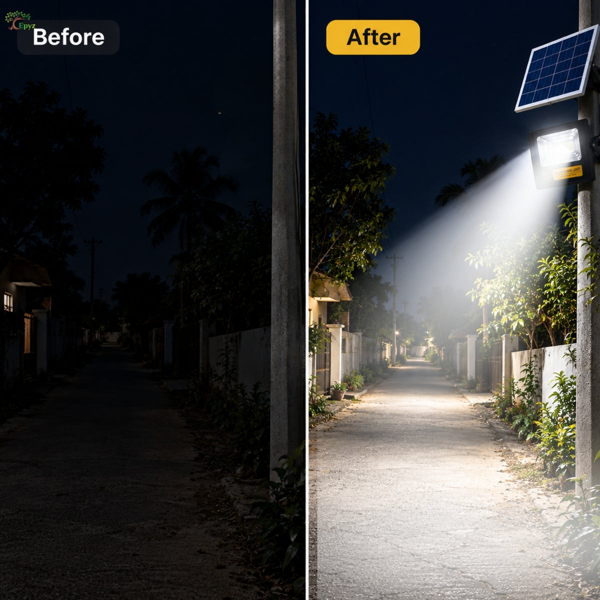 50 Watt Solar Flood Light (White Light)