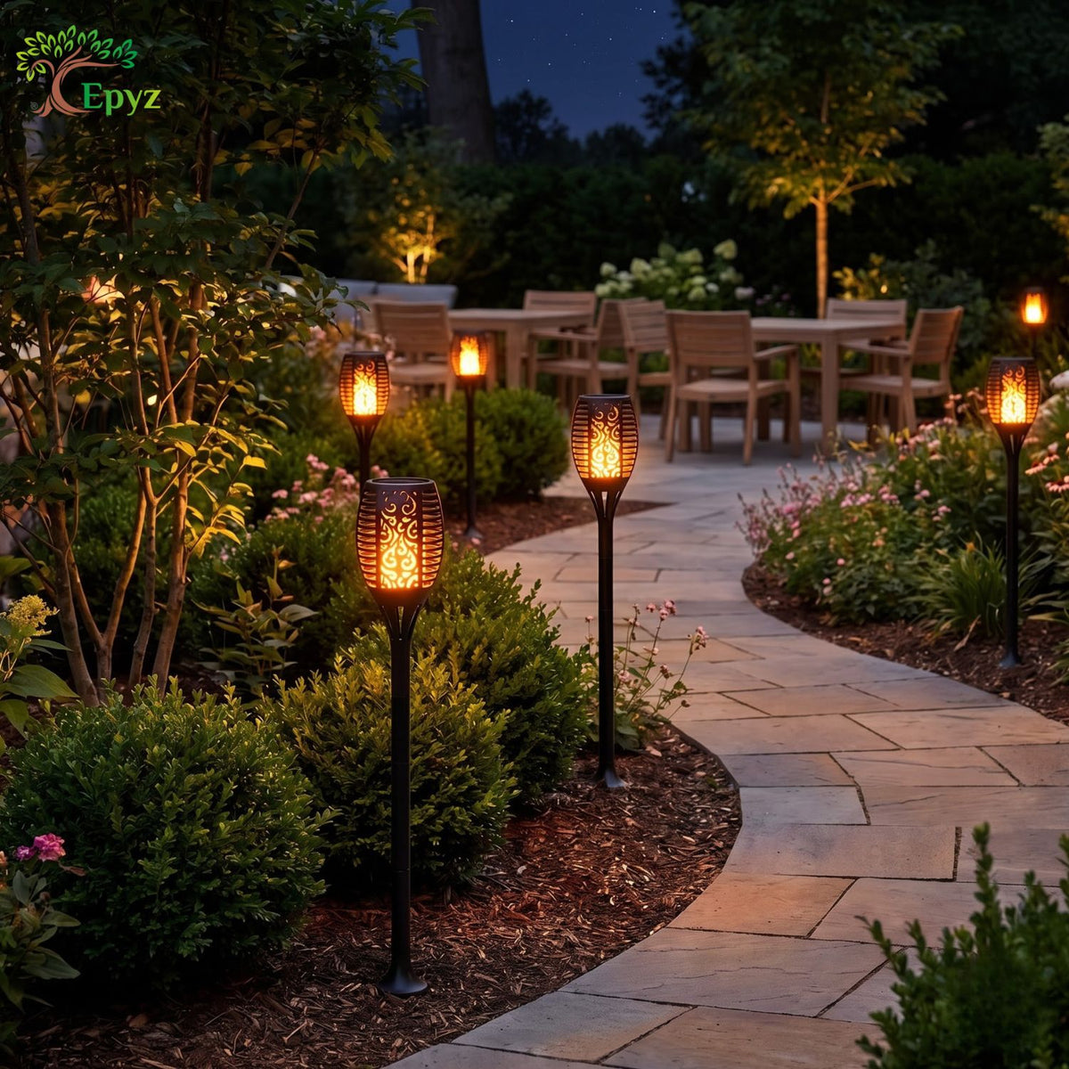 96 LED 3 in 1 Solar Mashaal Lights - Epyz (Pack of 2)