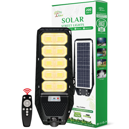 200 Watt Solar Street Light (Warm Light)