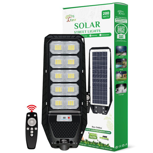 200 Watt Hexagon Solar Street Light (White Light)