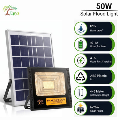 50 Watt Solar Flood Light (Warm Light)