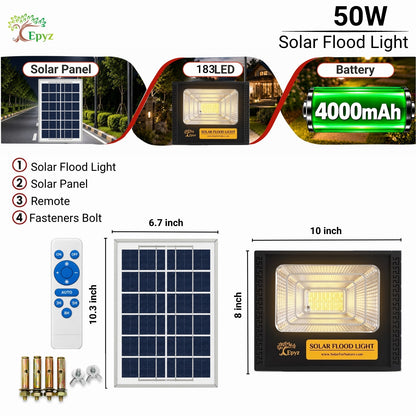 50 Watt Solar Flood Light (Warm Light)
