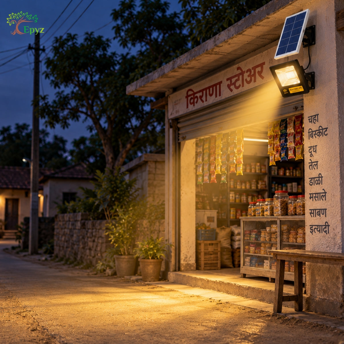 50 Watt Solar Flood Light (Warm Light)