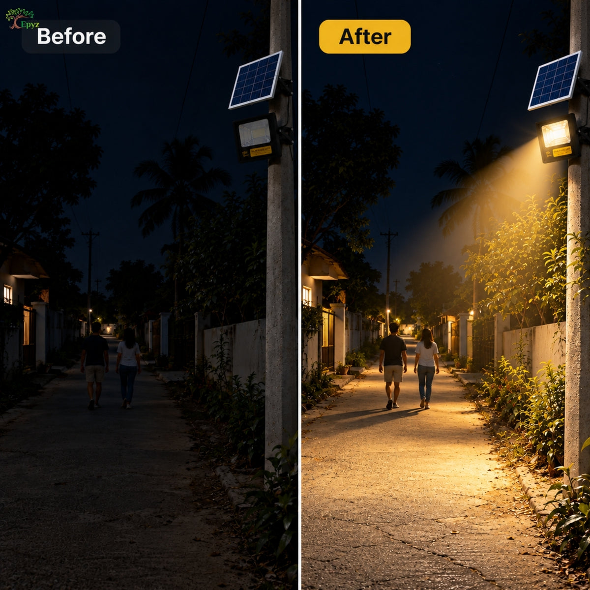 50 Watt Solar Flood Light (Warm Light)