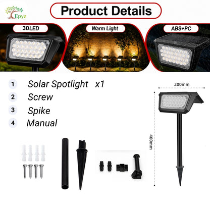 SOLAR SPOT LIGHT 30 LED (WARM & WHITE COLOUR)