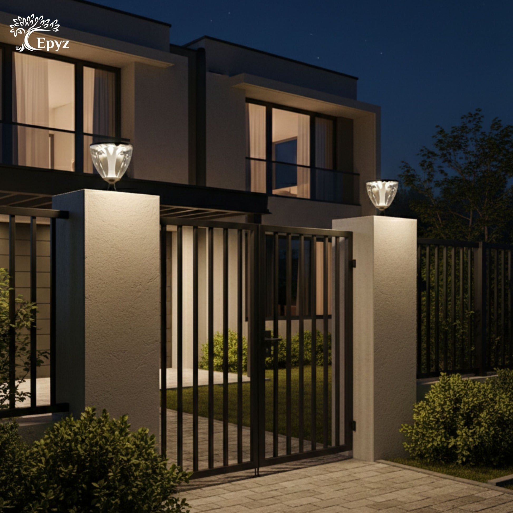 Solar Pillar Lights | Outdoor Modern Pillar Lights 72Led