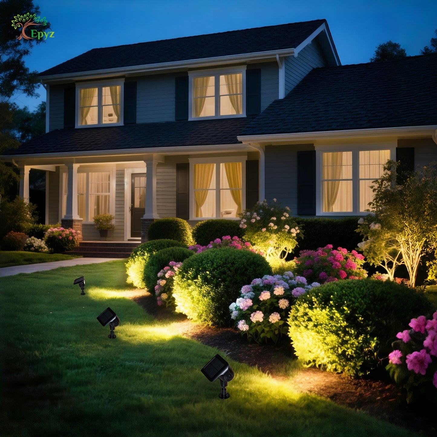 SOLAR SPOT LIGHT FOR PATHWAY & GARDEN (WARM & WHITE COLOUR)