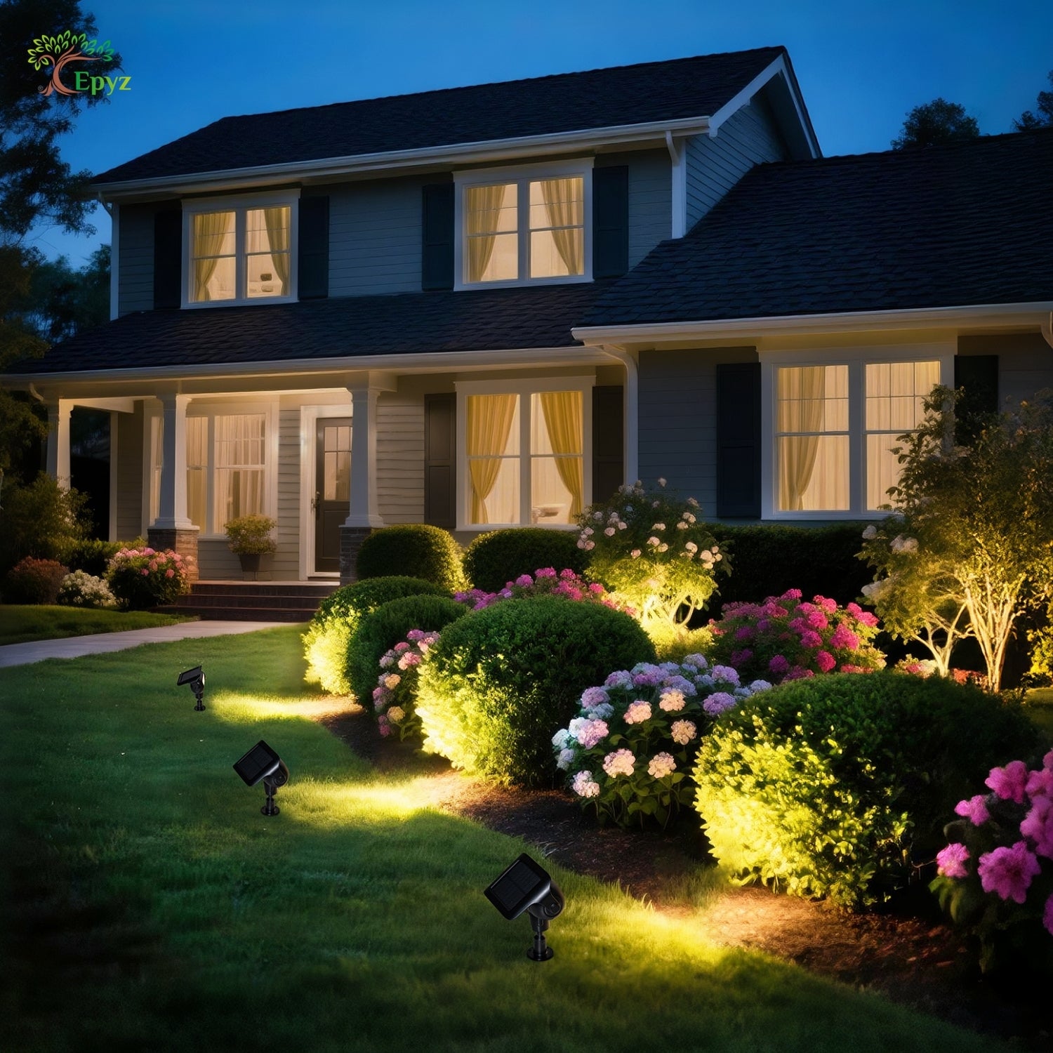 SOLAR SPOT LIGHT FOR PATHWAY & GARDEN (WARM & WHITE COLOUR)